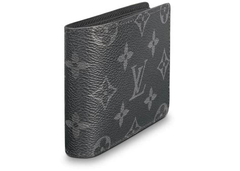 louis vuitton wallet slender monogram eclipse black grey|trifold louis vuitton wallet.